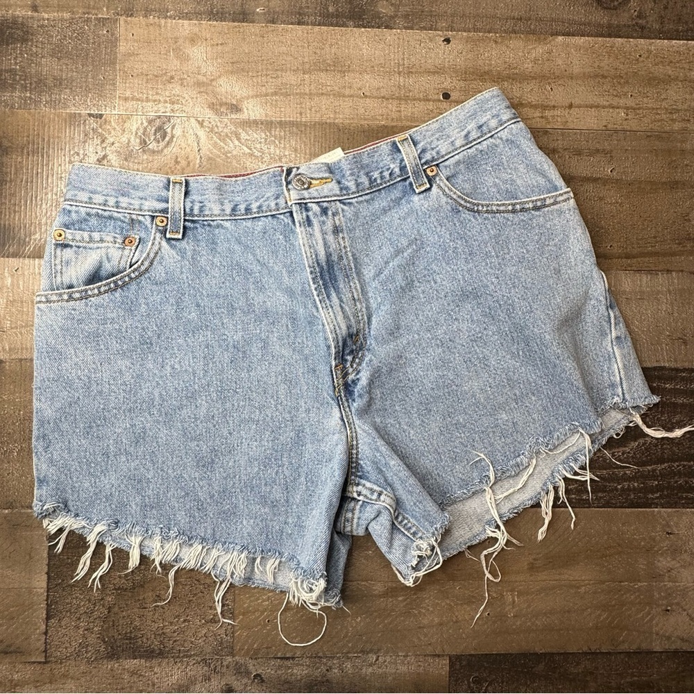 Levi's Blue Jean Shorts Distressed Cutoff size 16